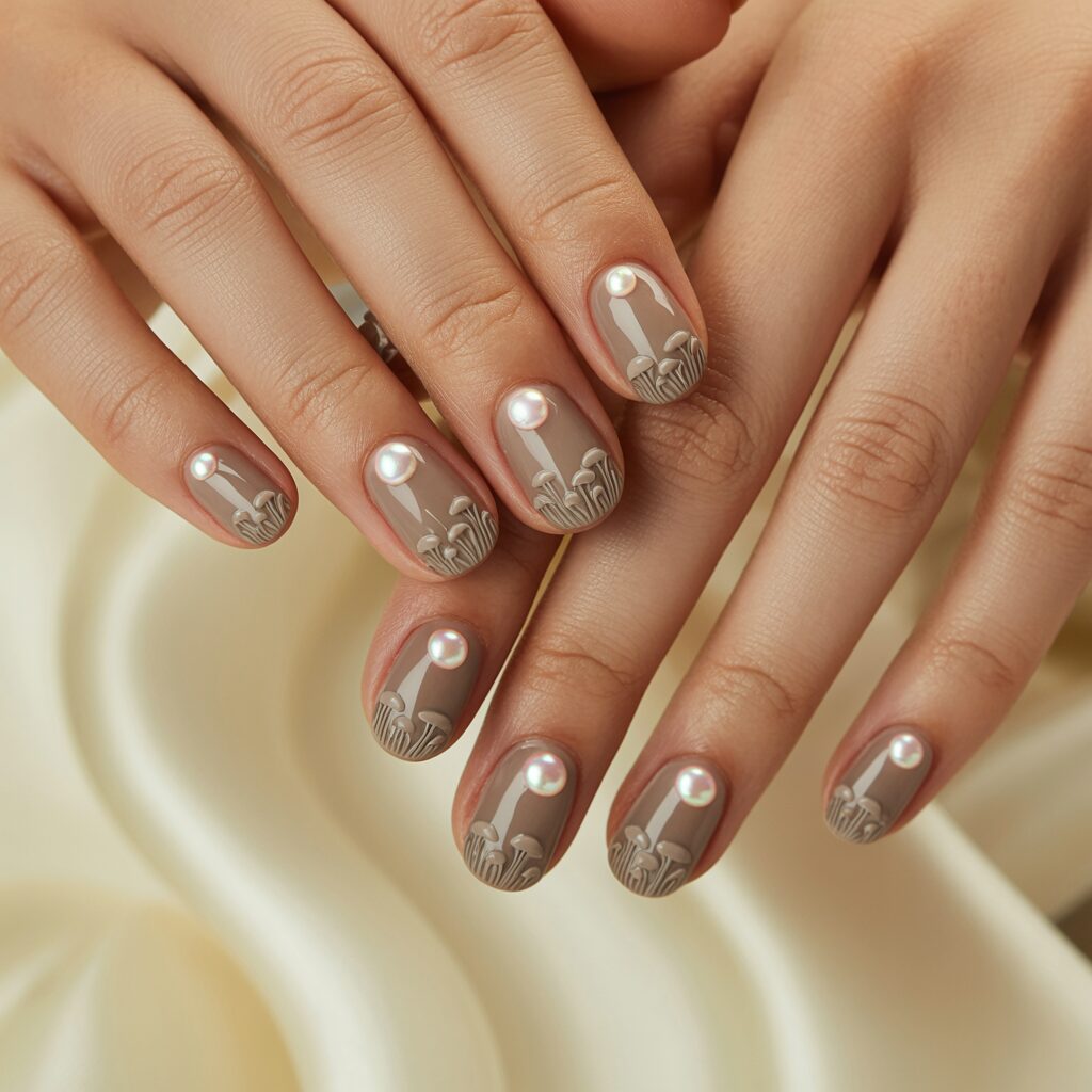 Mushroom gel nails