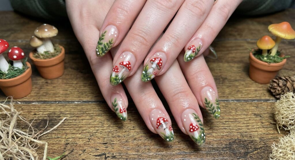 Mushroom nails acrylic