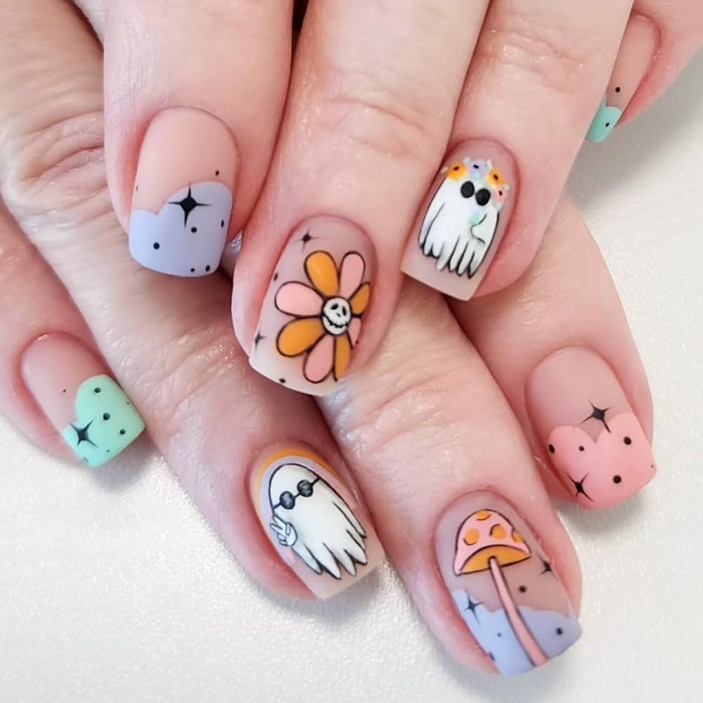 Mushroom nails fall trends 03