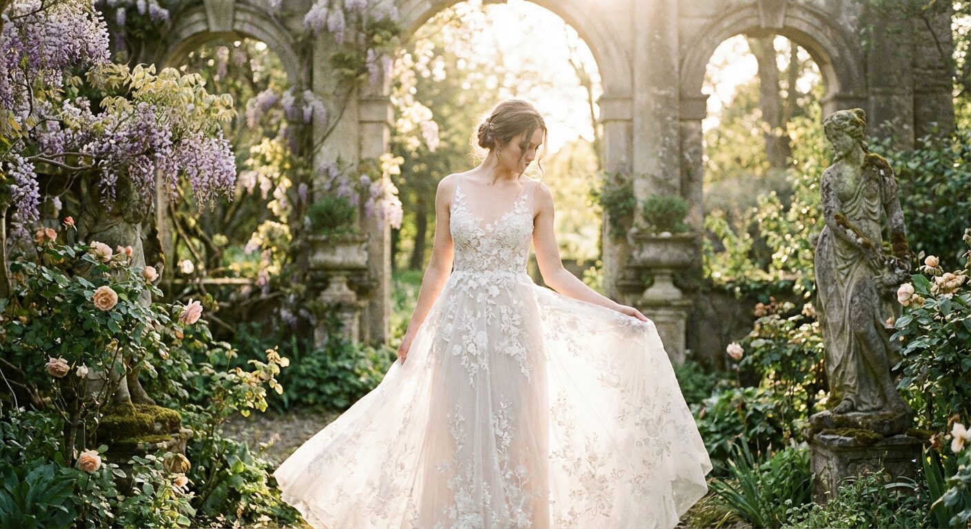 Anthropologie Wedding Dresses with a beautiful background