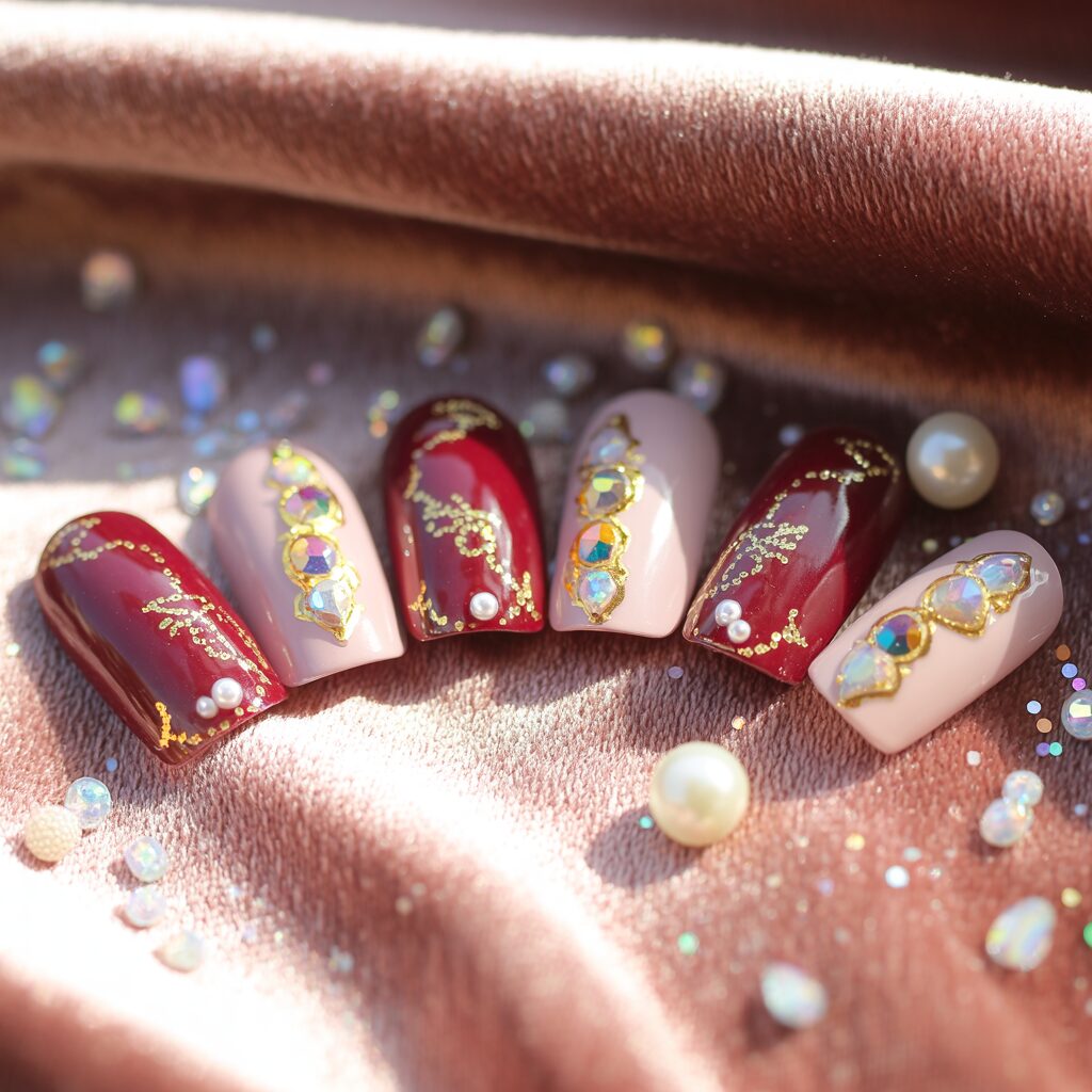 Olive and June Maximalist press-on nails with bold designs and unique color combinations