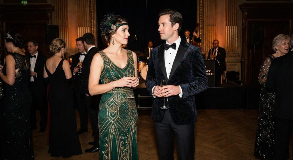 Vintage inspired dress perfect for a creative black tie occasion
