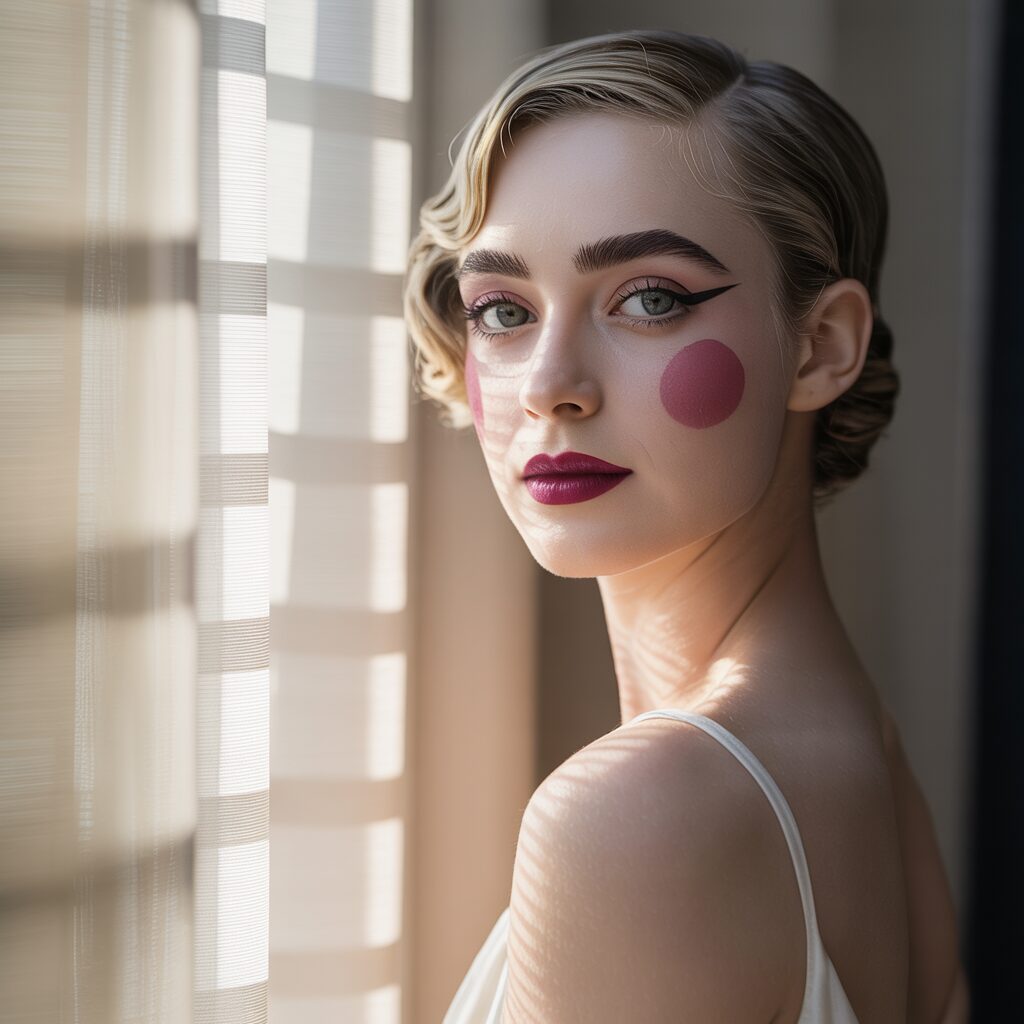 Dark and defined eyebrows, a signature makeup trend of women in the 1920s