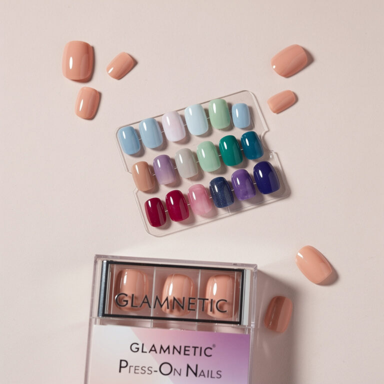 Glamnetic press on nails with a close-up view