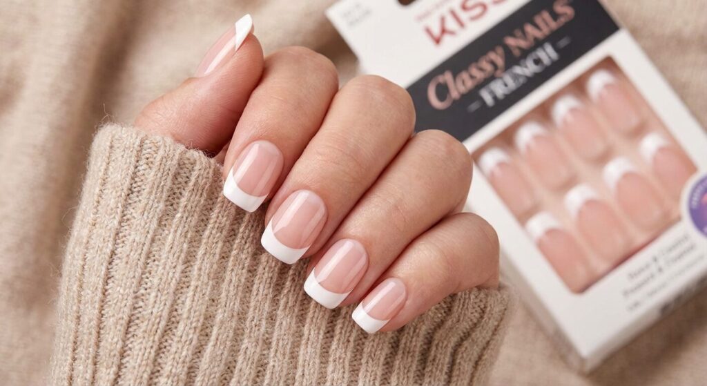 kiss press on nails french design 04