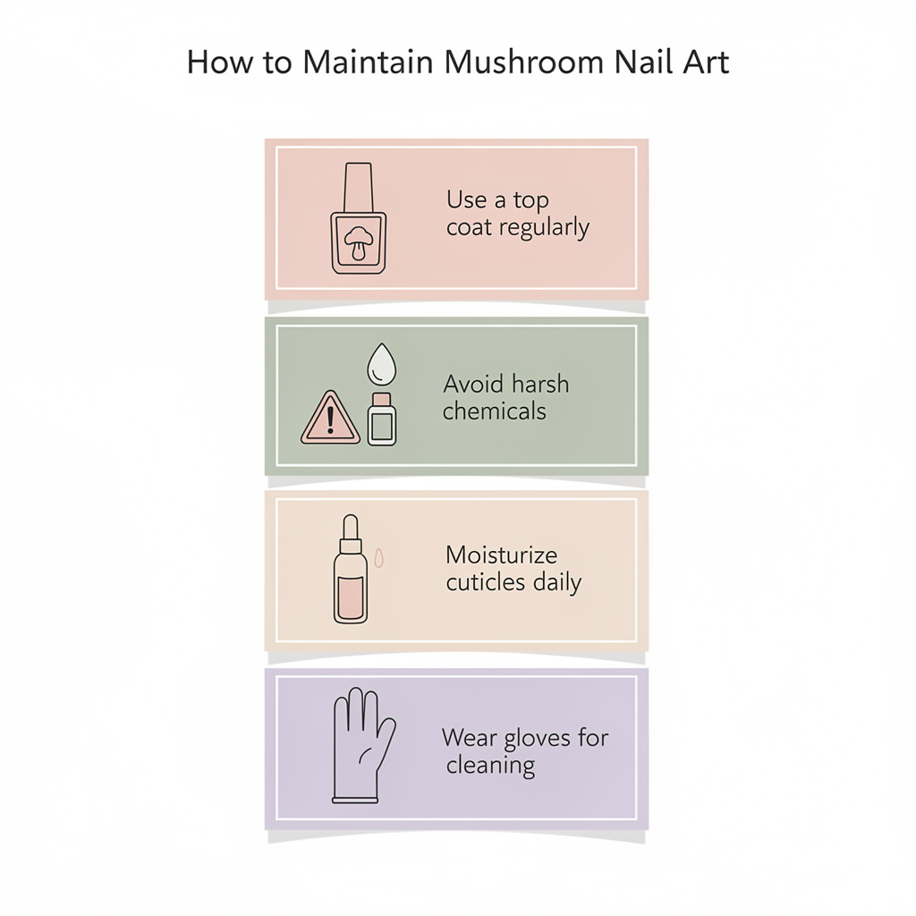 tips to maintain mushroom nail art and manicure care