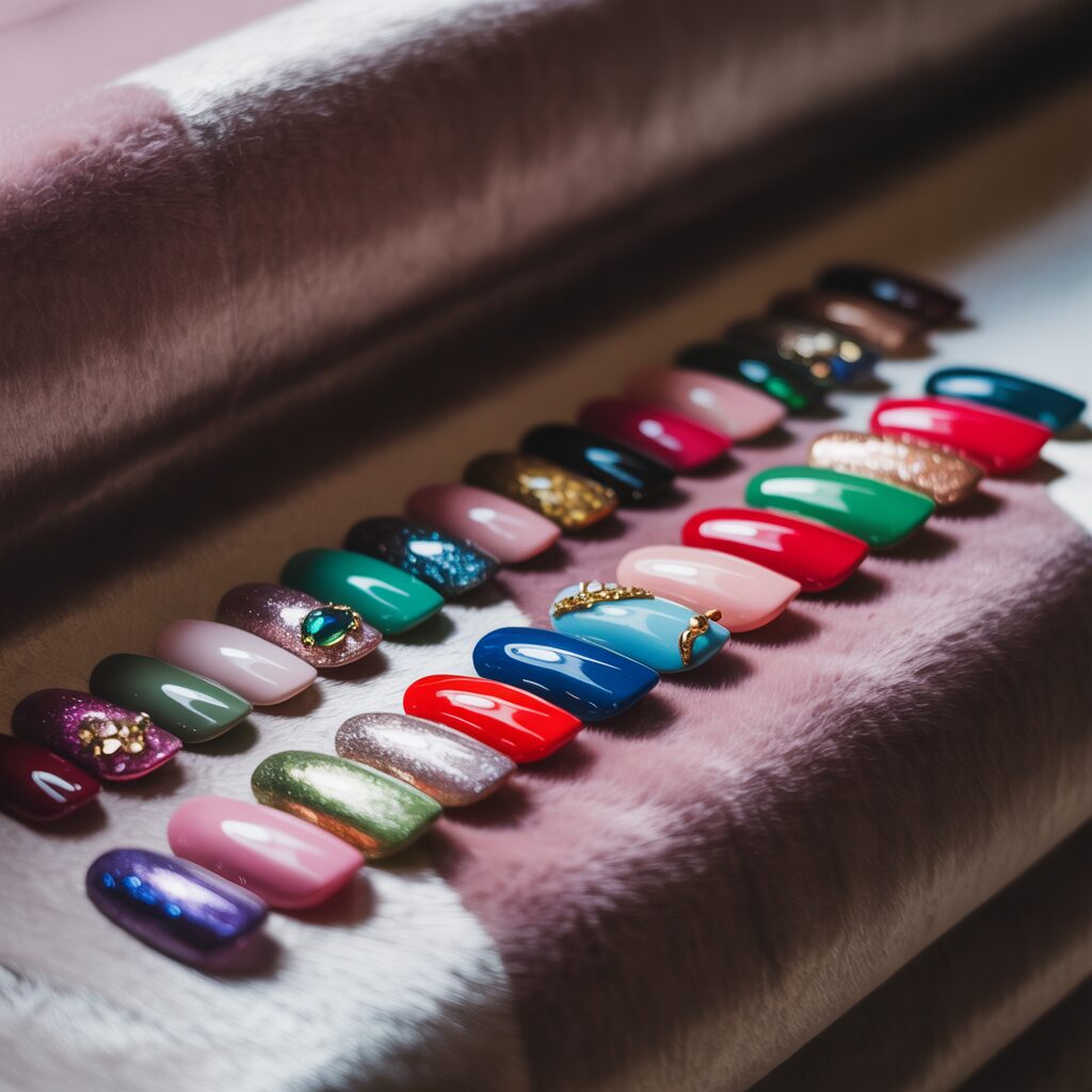 Creative and colorful press-on nails from Olive and June Maximalist Collection for a standout style