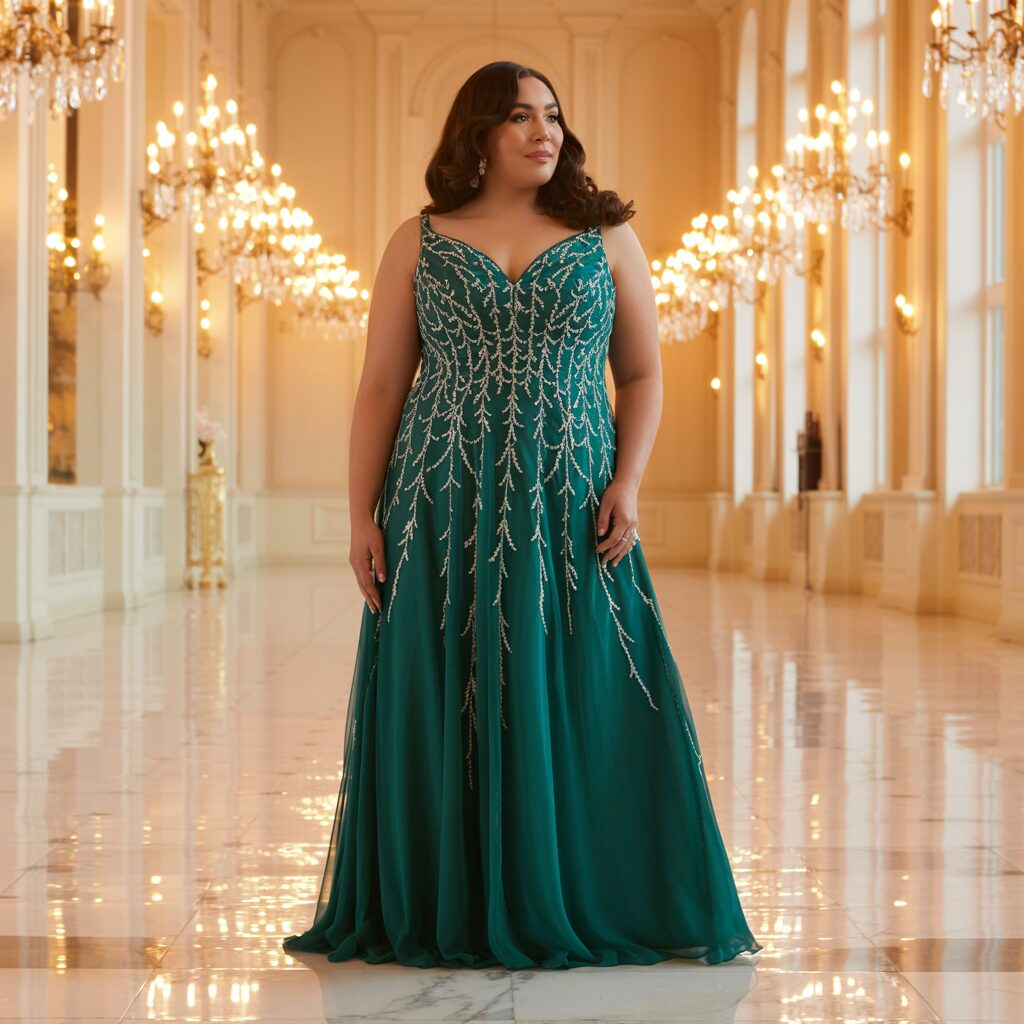 Elegant plus size black tie wedding guest dress with flattering silhouette and luxurious fabric, designed for formal celebrations