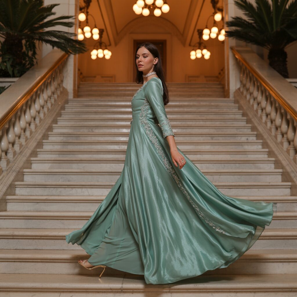 Light and elegant gala dress idea for women’s summer events