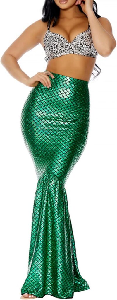 High-Waisted Mermaid Skirt with Belt