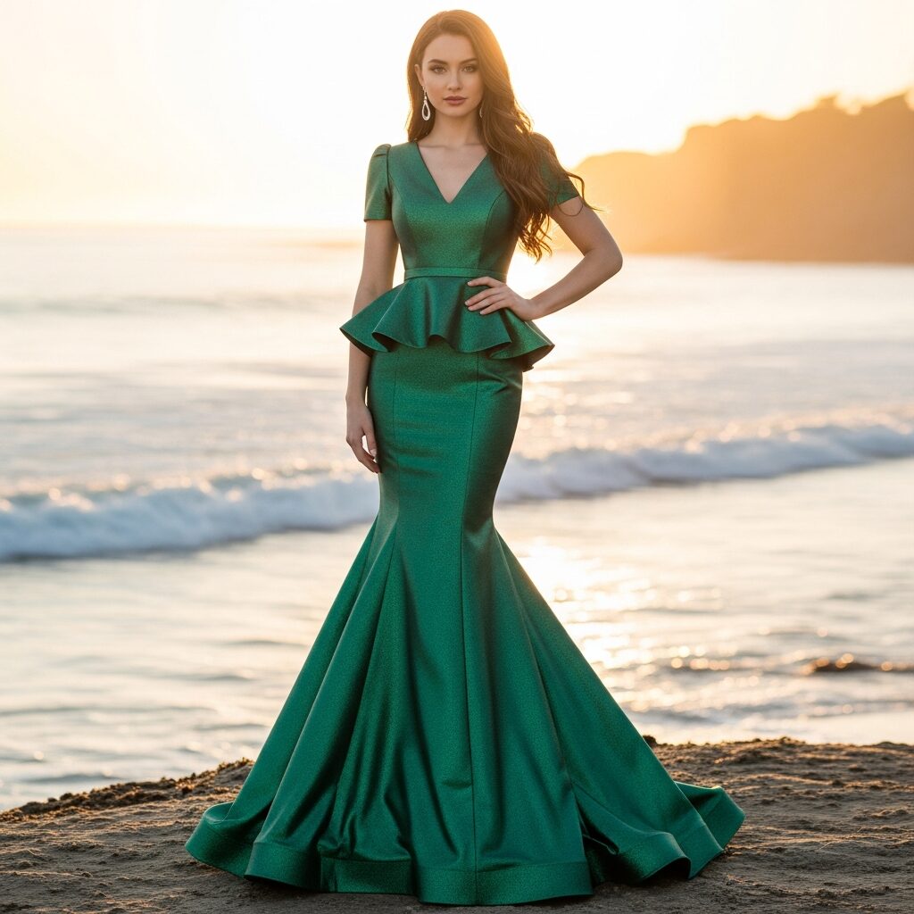 Mermaid Skirt with Peplum Top